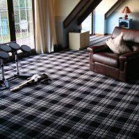 Tartan Black & White Carpet