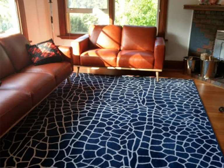 Custom Blue Brinton Carpet Mat
