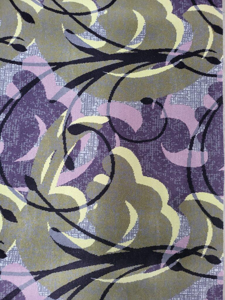 Luxury Wool Carpet - Purple Swirl